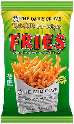 The Daily Crave Fries Taco Del-licious, 4.25 oz (Pack of 8) - Gluten-Free Snacks