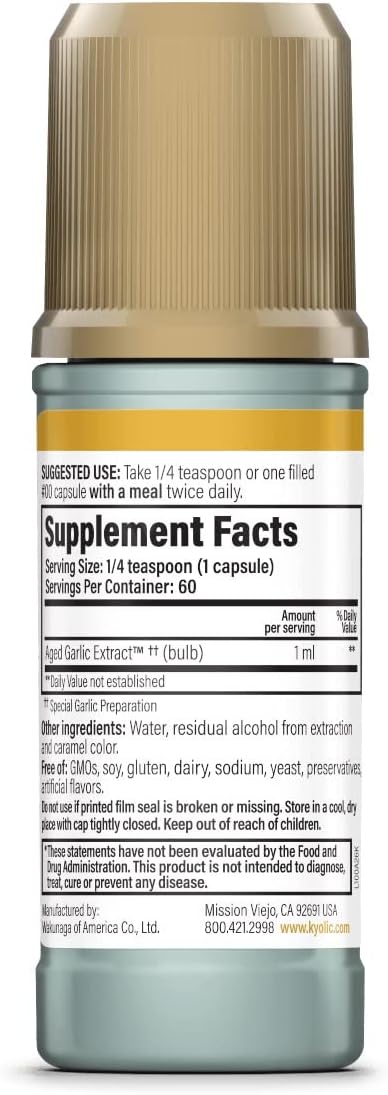 Kyolic Liquid Aged Garlic Extract - Supports Immune System - 2 Oz