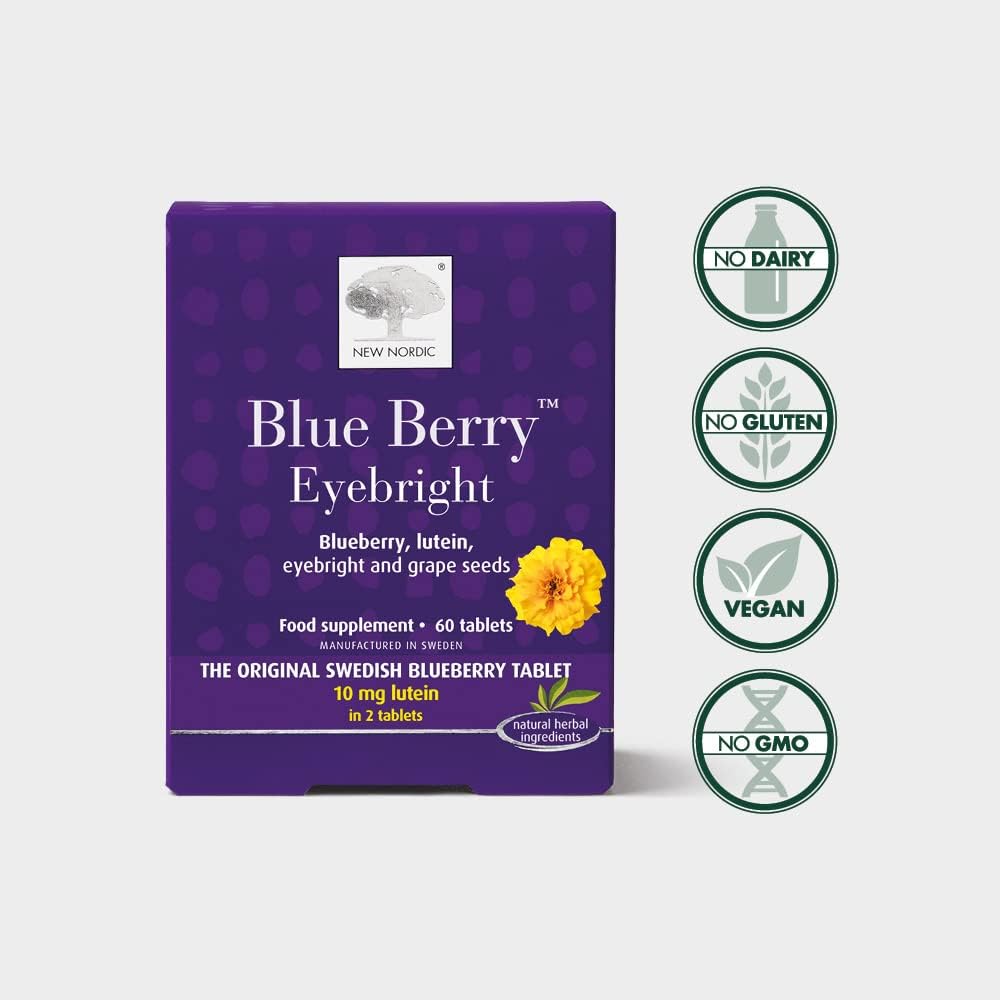 New Nordic Blueberry Eyebright Blend (60 Tablets) - Cozy Farm