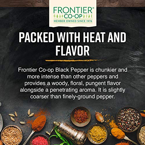 Frontier Organic Black Pepper, Medium Grind, Fair Trade Certified, 1 lb