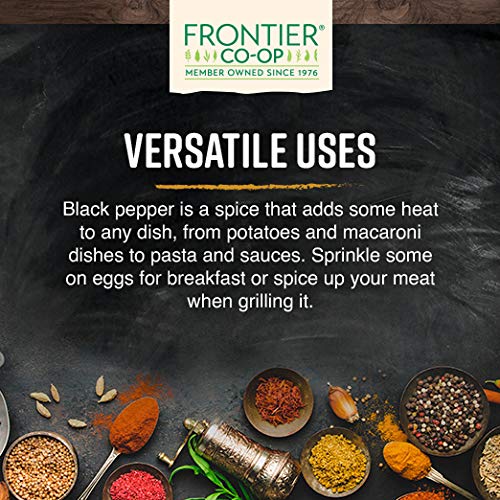 Frontier Organic Black Pepper, Medium Grind, Fair Trade Certified, 1 lb