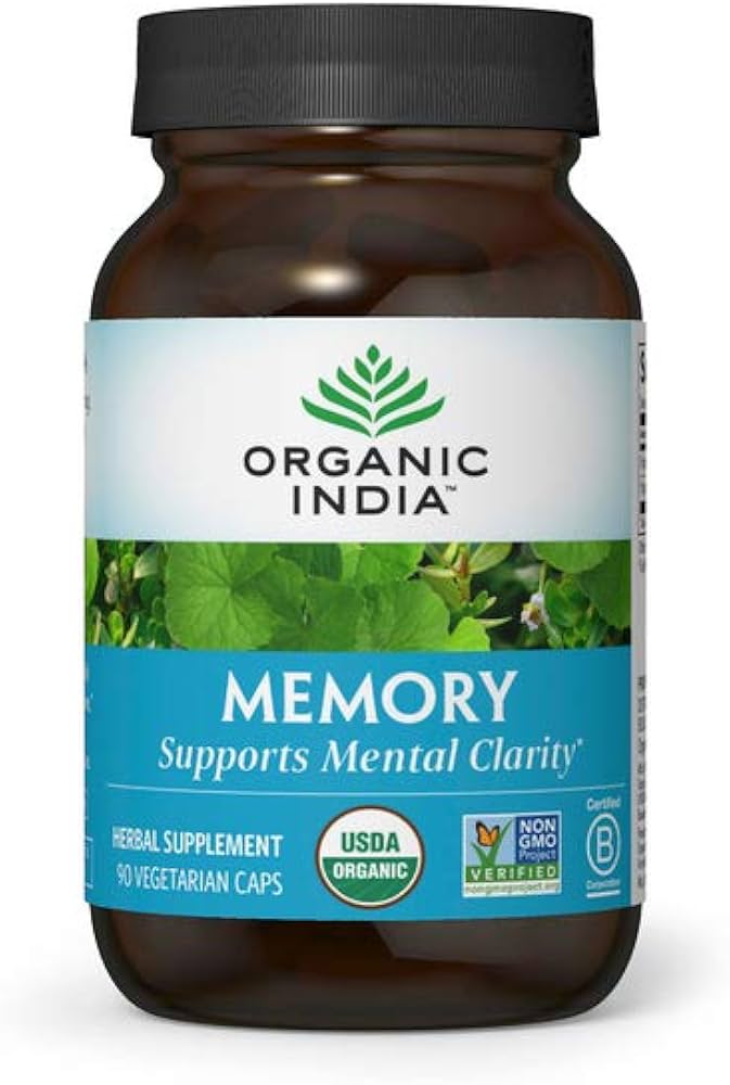 Organic India Memory & Mental Clarity Supplement, 90 Vegetarian Capsules