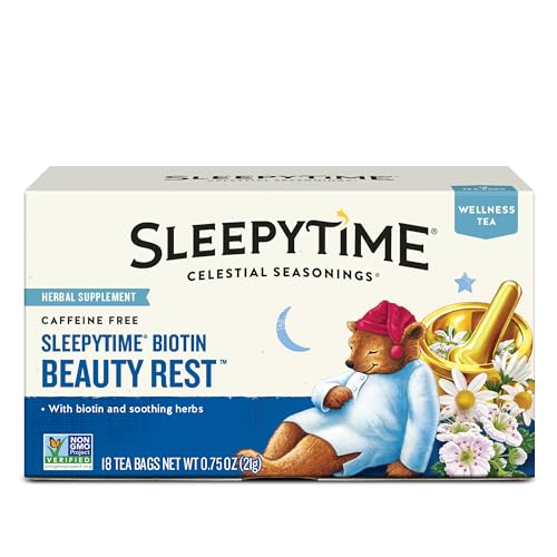 Celestial Seasonings Sleepytime Beauty Rest Tea, 18 Bags (Pack of 6) - Relaxation Herbal Tea