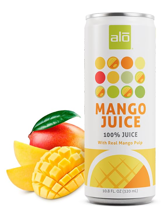 Alo Mango Juice, 10.8 fl oz (Pack of 12) - Gluten-Free Beverage
