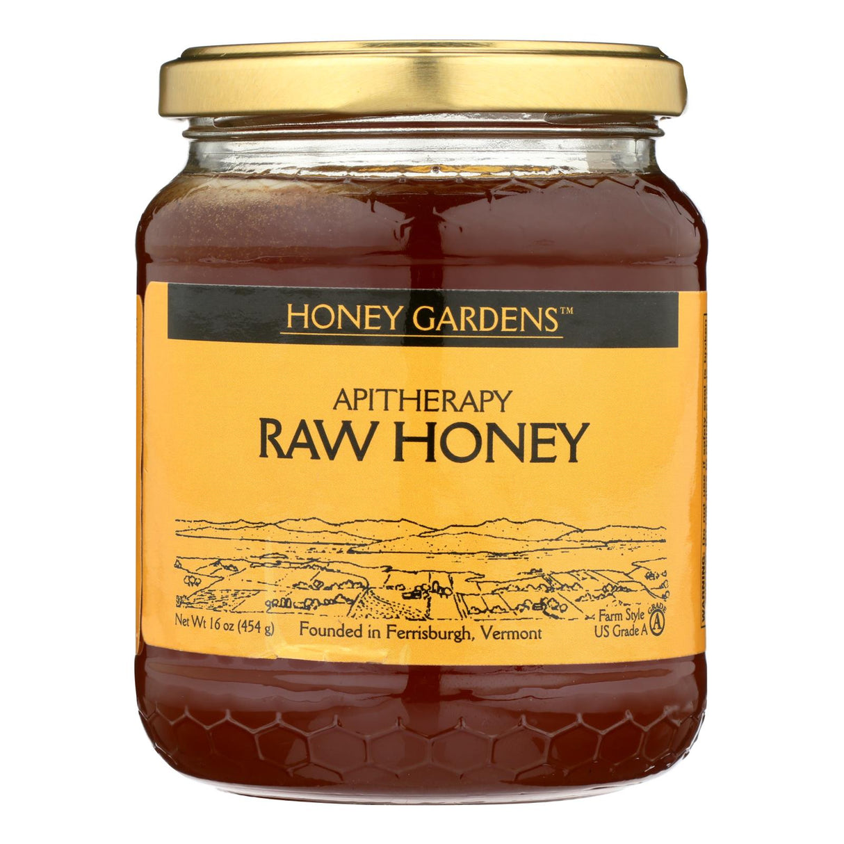 Honey Gardens Apiaries Raw Honey (1 lb., Pack of 4) for Apitherapy - Cozy Farm