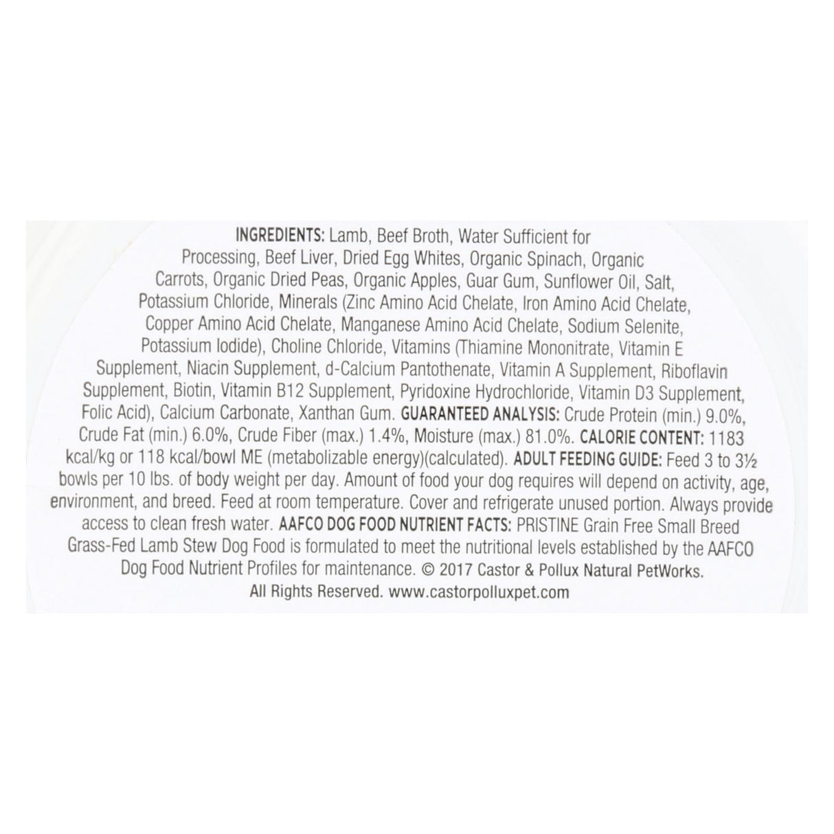 Castor & Pollux Green Formula Lamb Dry Dog Food for Small Breeds, Case of 12 - 3.5 Oz. Pouches - Cozy Farm