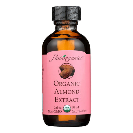 Flavorganics Organic Almond Extract, 2 Oz Pure Almond Flavor - 12 Pack - Cozy Farm 