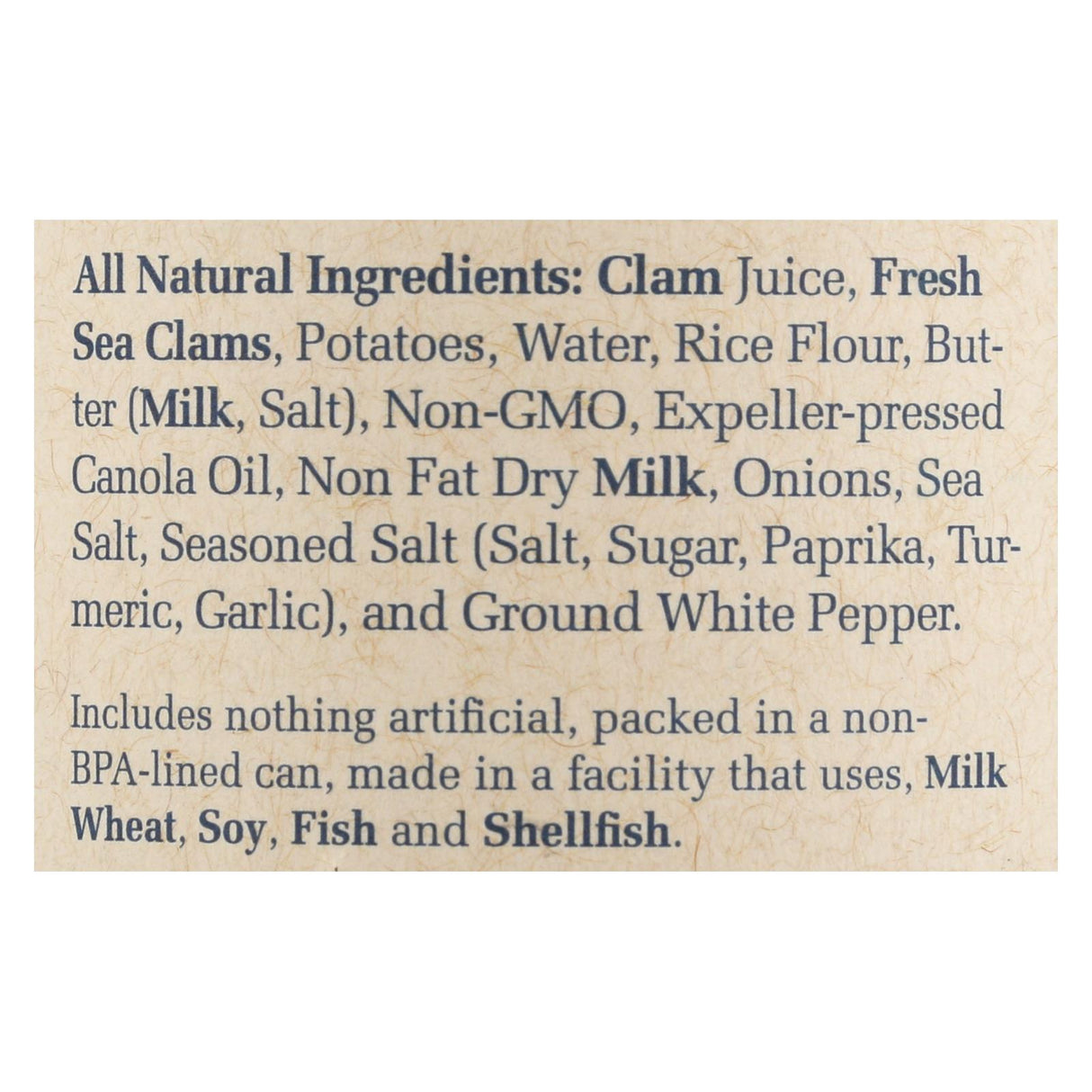 Bar Harbor Ready-to-Serve Clam Chowder (15 Oz. Cans, Case of 6) - Cozy Farm