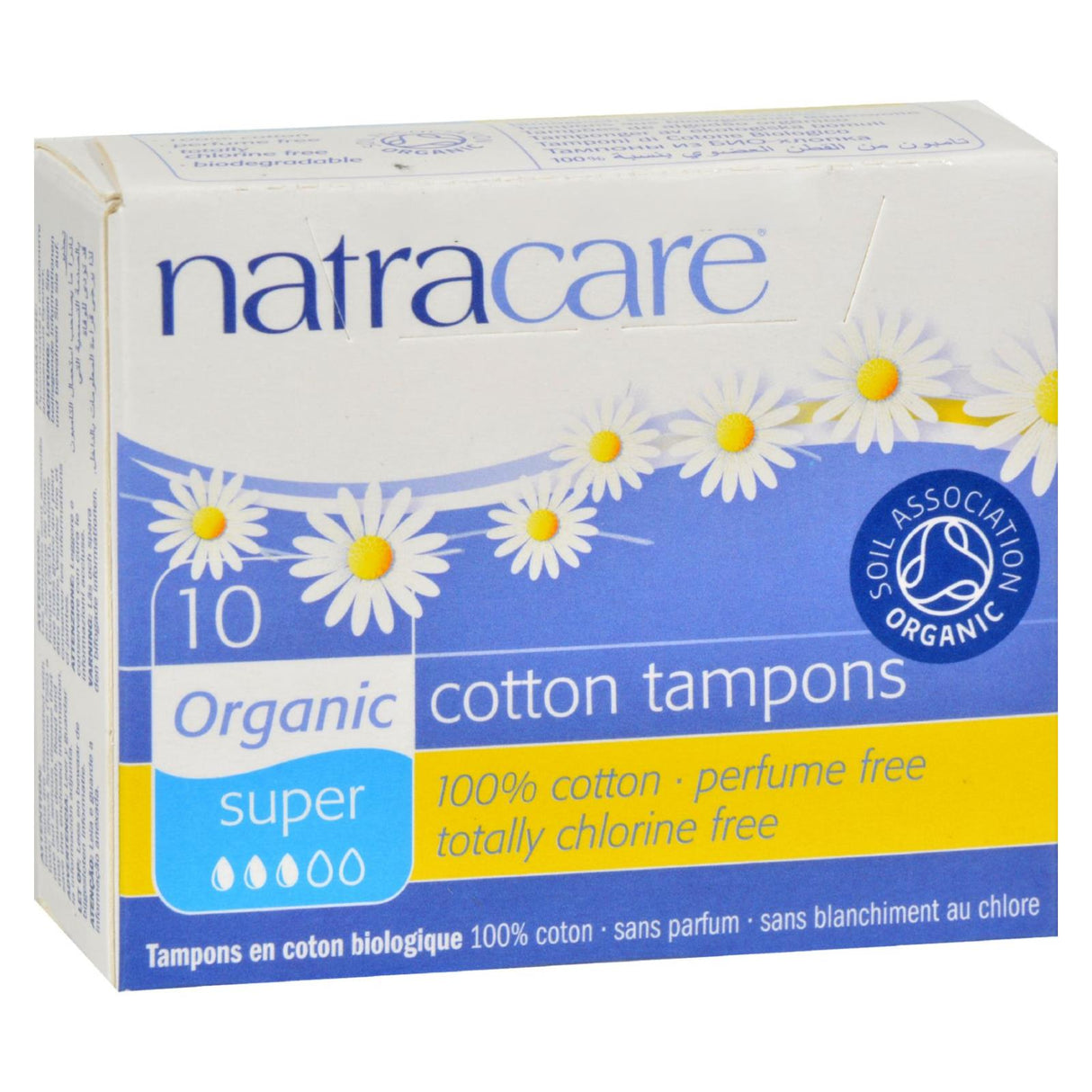 Natracare Certified Organic Cotton Tampons - Super Absorbency (Pack of 10) - Cozy Farm