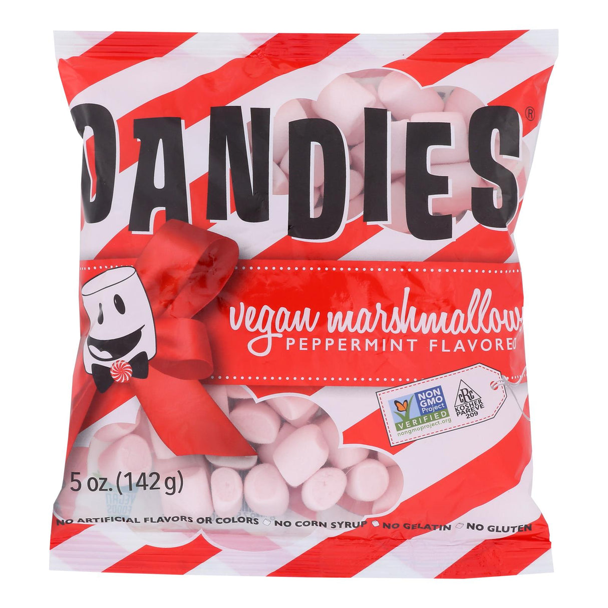 Dandies Vegan Peppermint Marshmallows, 5 Oz. (Pack of 10) - Cozy Farm