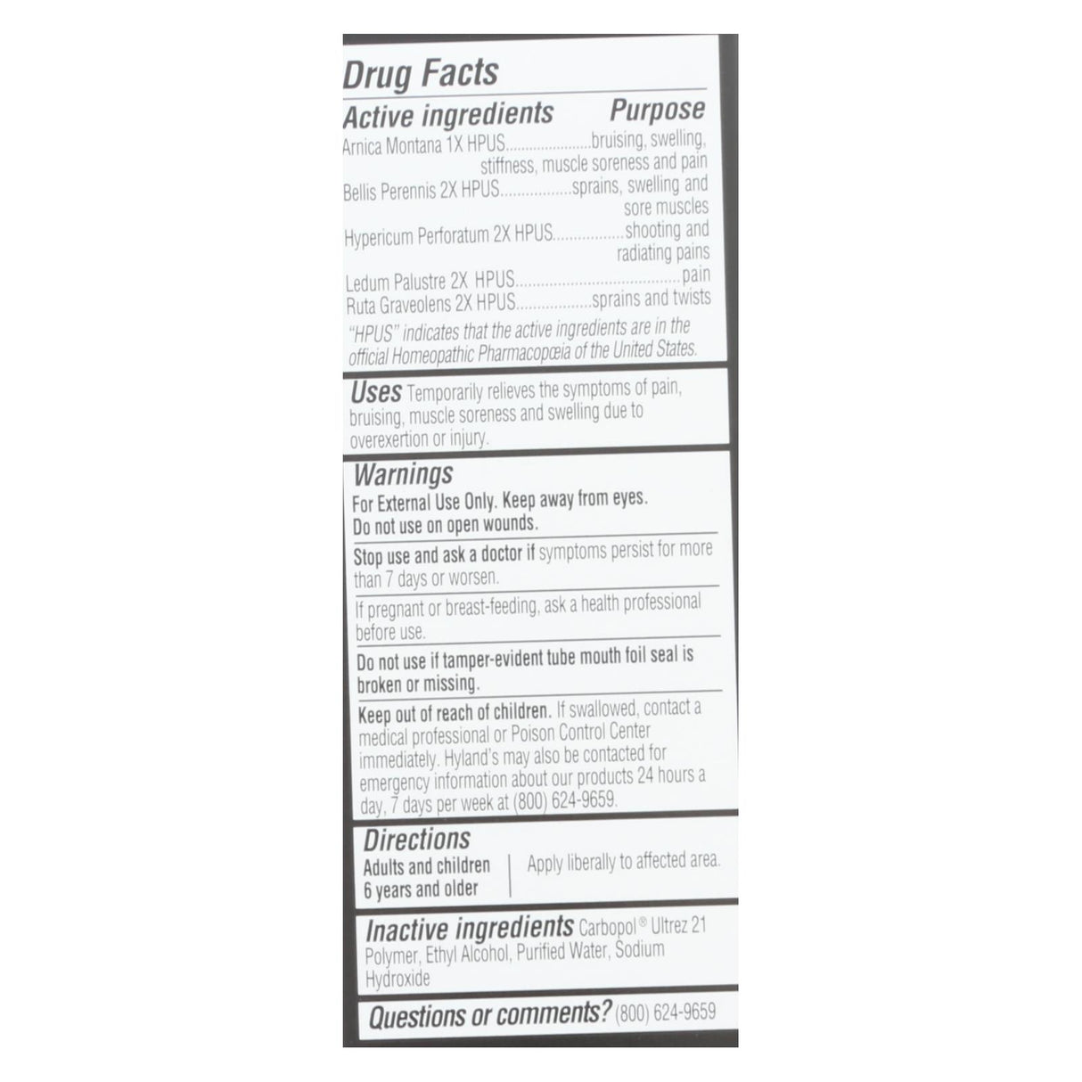 Hyland's Muscle Therapy Gel with Arnica, 2.5 Oz. - Cozy Farm