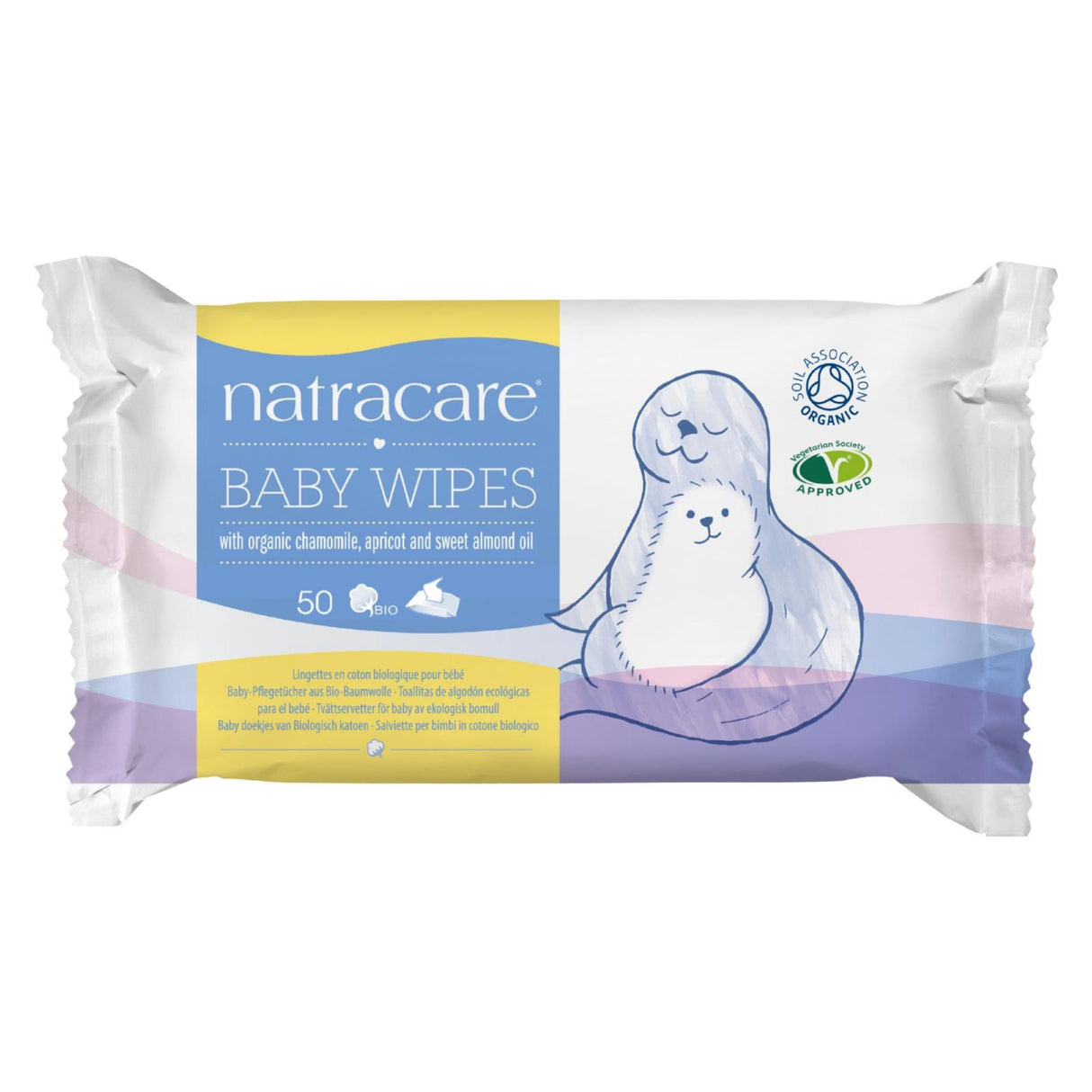 Natracare Gentle Organic Cotton Baby Wipes for Sensitive Skin (Pack of 50) - Cozy Farm