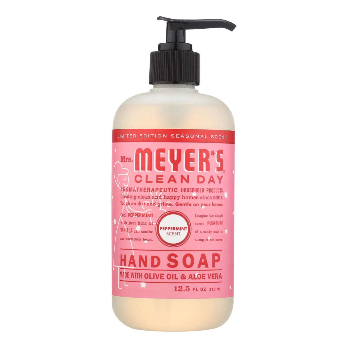 Mrs. Meyer's Clean Day Liquid Hand Soap Peppermint, Pack of 6 - 12.5 Fl Oz Each - Cozy Farm
