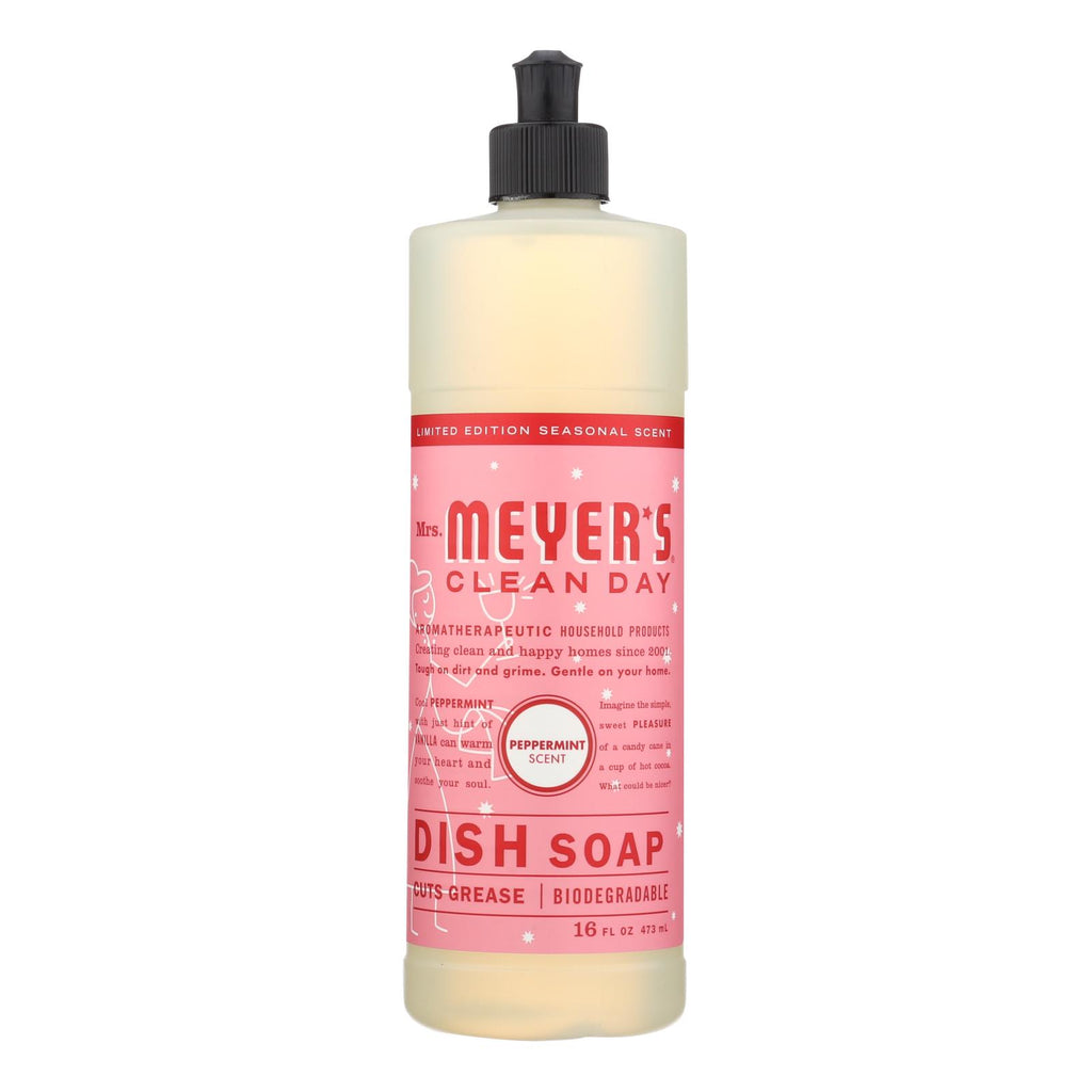 Mrs. Meyer's Clean Day - Liquid Dish Soap (Pack of 6) - Peppermint Scented - 16 Fl Oz - Cozy Farm 