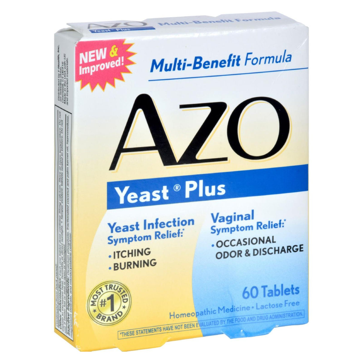 Azo Yeast Plus - 60 Tablets - Cozy Farm