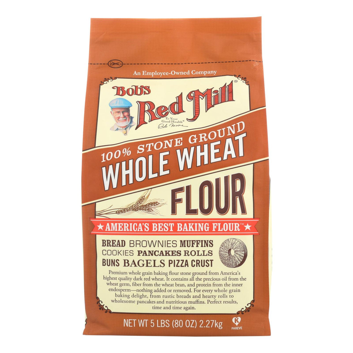 Bob's Red Mill Whole Wheat Flour, 5 lb, 4 Pack | Bulk Baking Flour - Cozy Farm