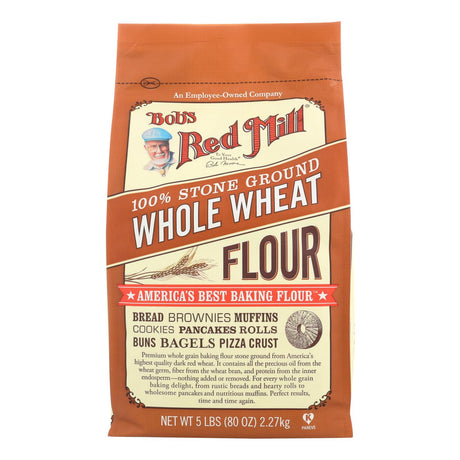 Bob's Red Mill Whole Wheat Flour, 5 lb, 4 Pack | Bulk Baking Flour - Cozy Farm 