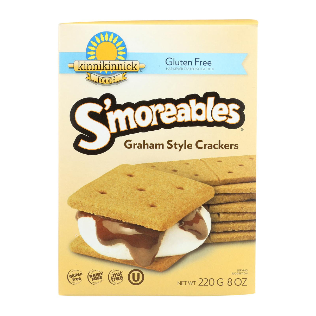 Kinnikinnick Graham-Style Gluten-Free Crackers (Pack of 6 - 8 Oz.) - Cozy Farm