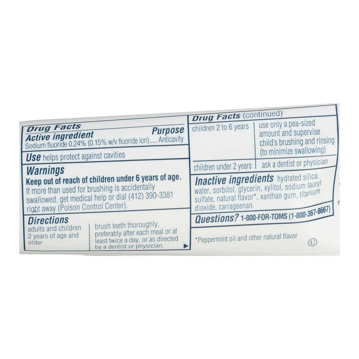 Tom's of Maine Travel-Size Natural Toothpaste with Fluoride, Refreshing Fresh Mint Flavor (24 Pack of 3 Oz. Tubes) - Cozy Farm