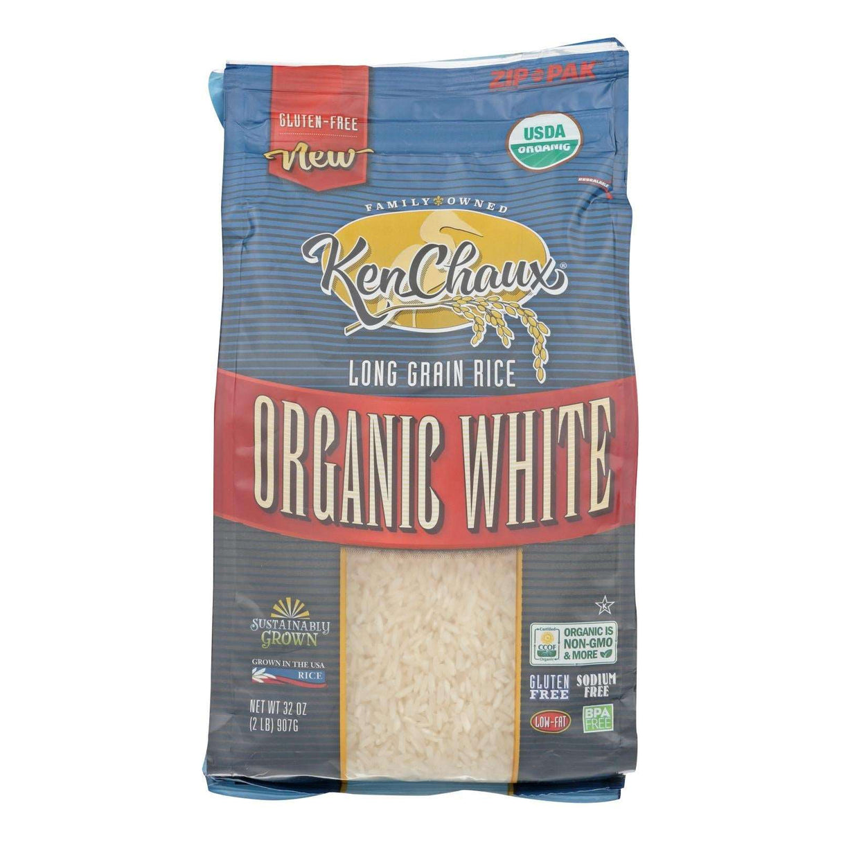 4 Sisters Rice Og2 White Long Grain (Pack of 6 - 2 lb.) - Cozy Farm