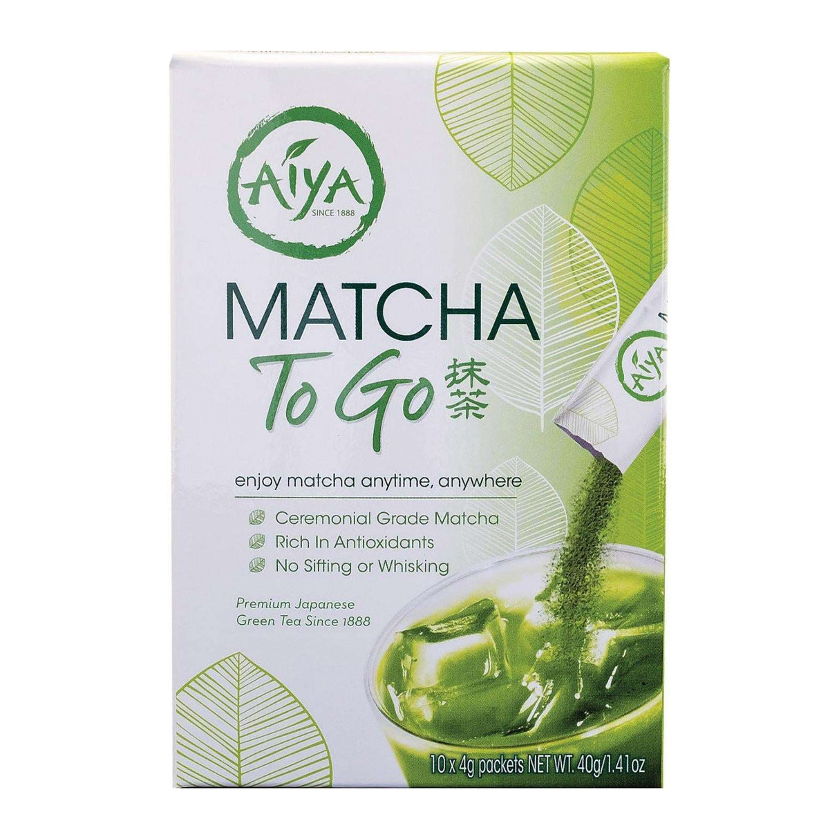 Aiya Matcha To Go Sticks (8 Packs of 10 Count) - Cozy Farm