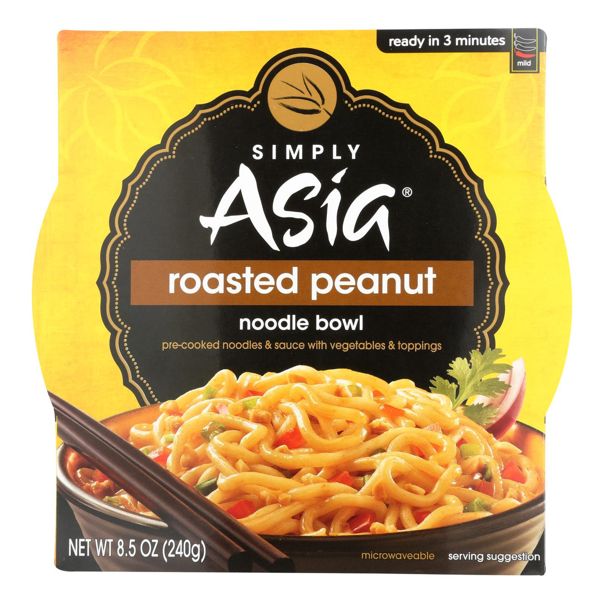 Simply Asia Roasted Peanut Noodle Bowl (Pack of 6 - 8.5 Oz.) - Cozy Farm