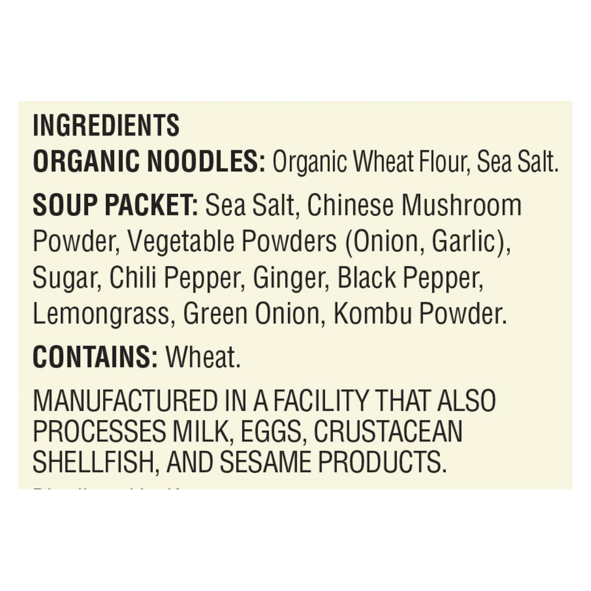 Koyo 2.1 oz. Lemongrass Ginger Instant Ramen Pack - Cozy Farm