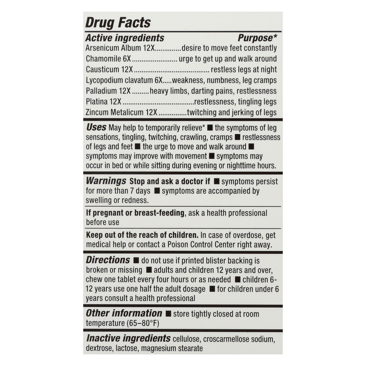 Natrabio Restless Legs Tablets (Pack of 60) - Cozy Farm