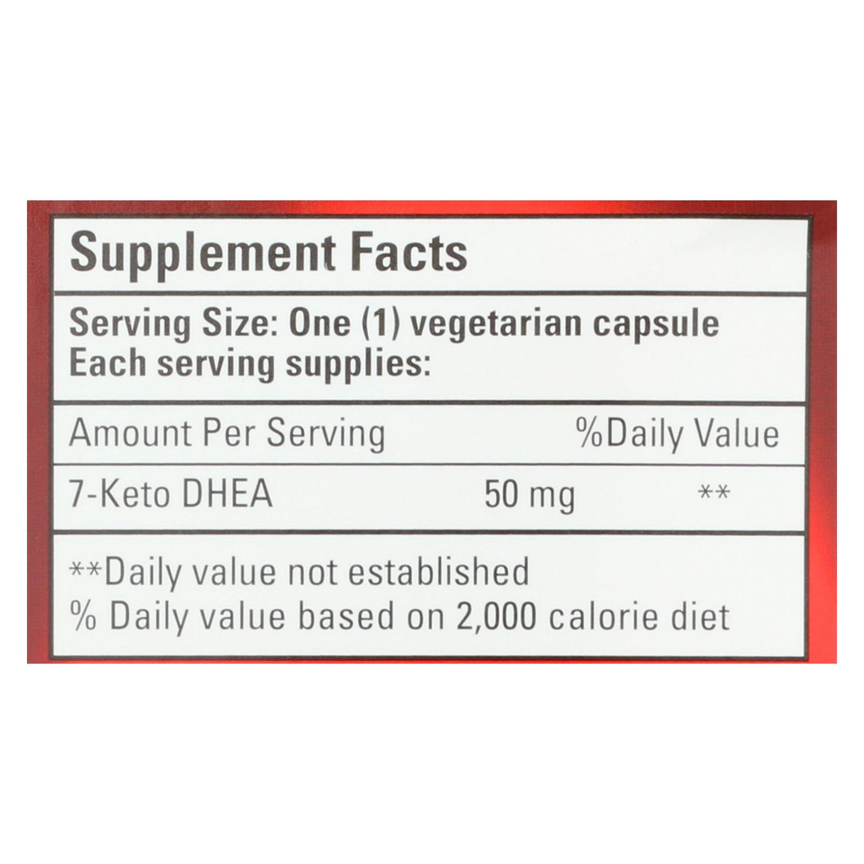 Bio Nutrition 50mg 7-Keto DHEA Vegetarian Capsules, 50 Count - Cozy Farm