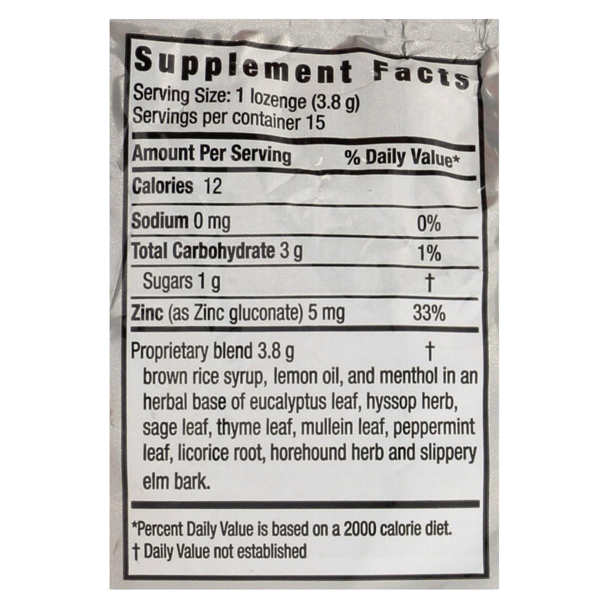 Zand Herbalozenge Lemon Zinc Immune Support Supplement 15 Lozenges - Cozy Farm