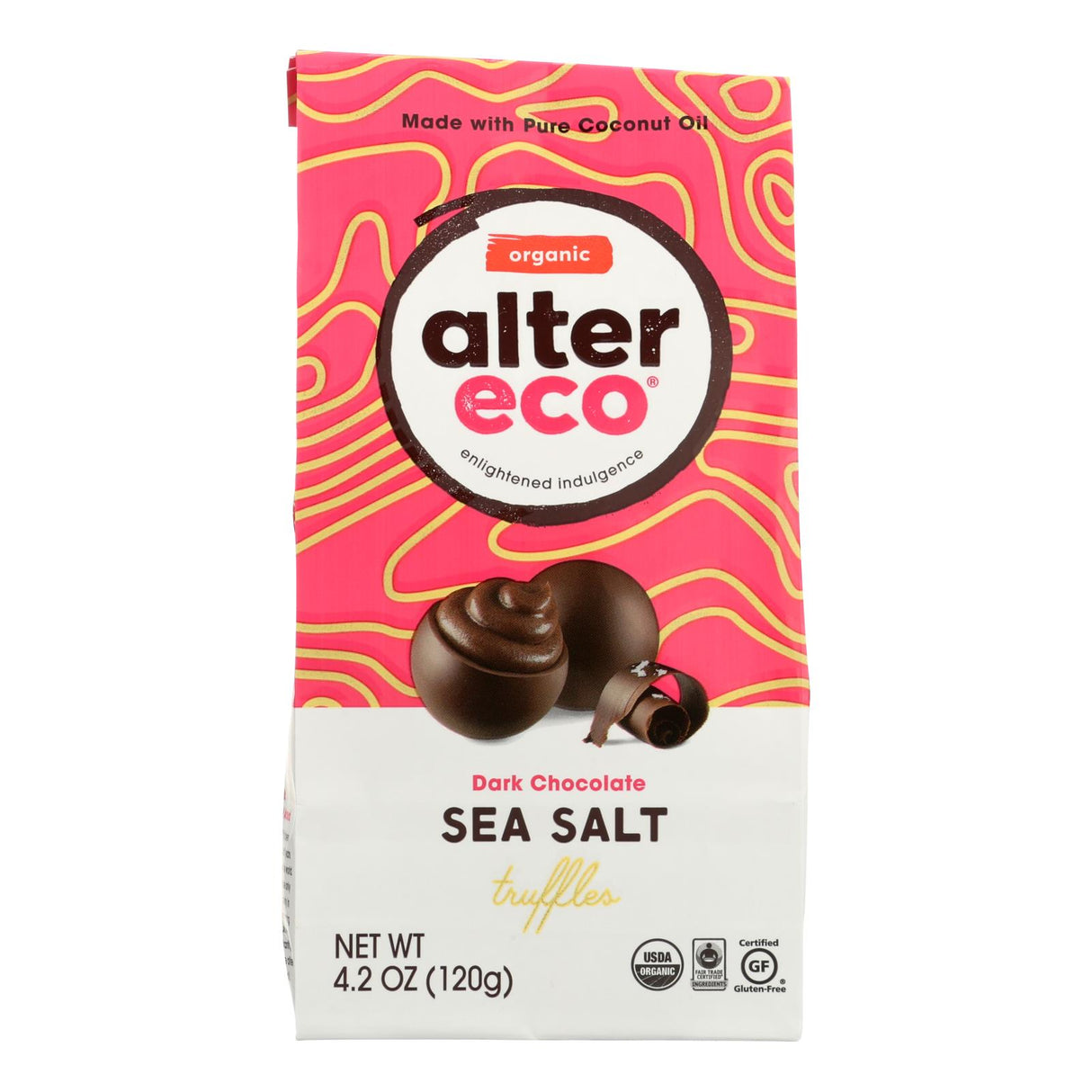 Alter Eco Americas Truffles - Sea Salt - 4.2 Oz. Pack of 8 - Cozy Farm