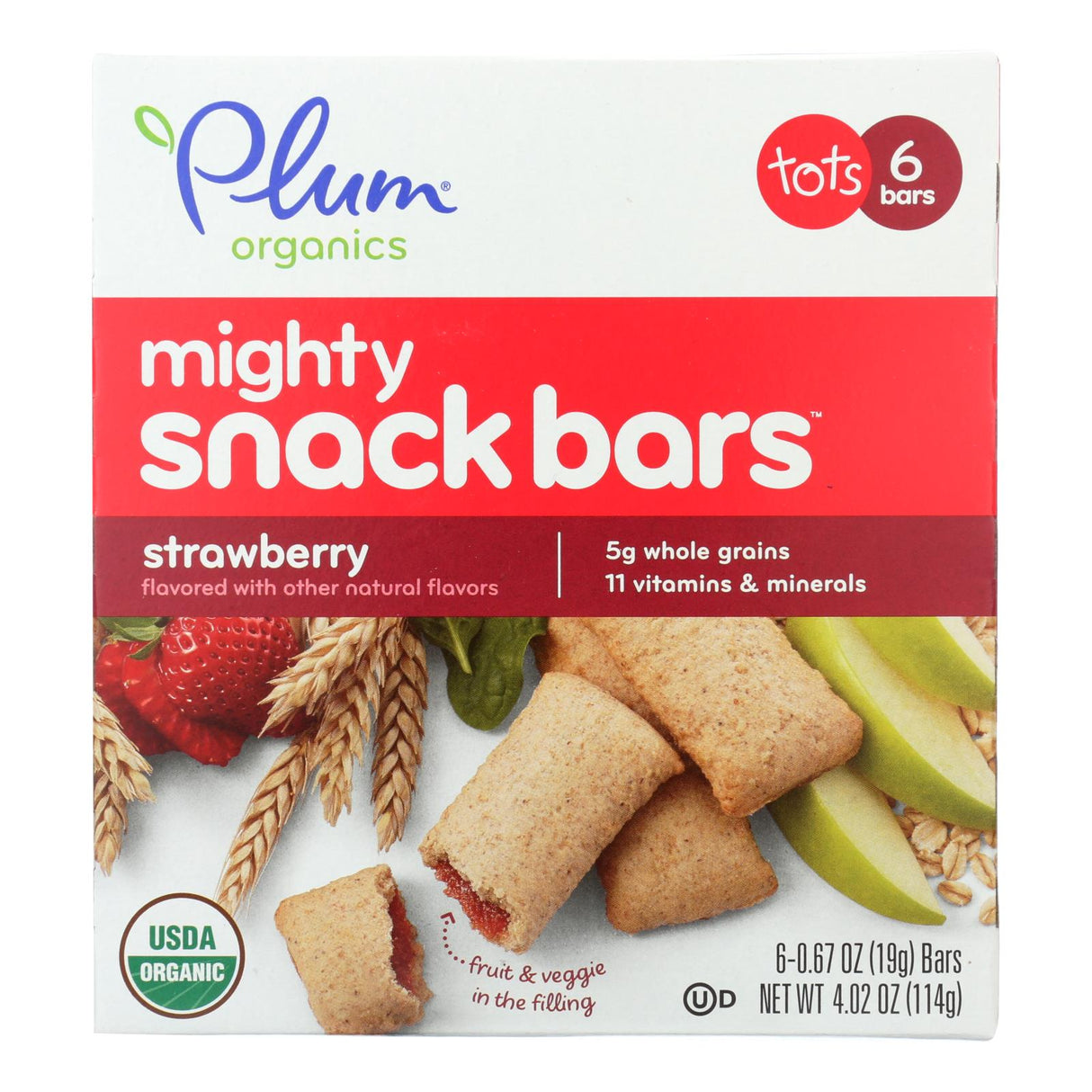 Plum Organics Plum Tots Bars, Strawberry Spinach (Pack of 8) - 6.67 Oz - Cozy Farm