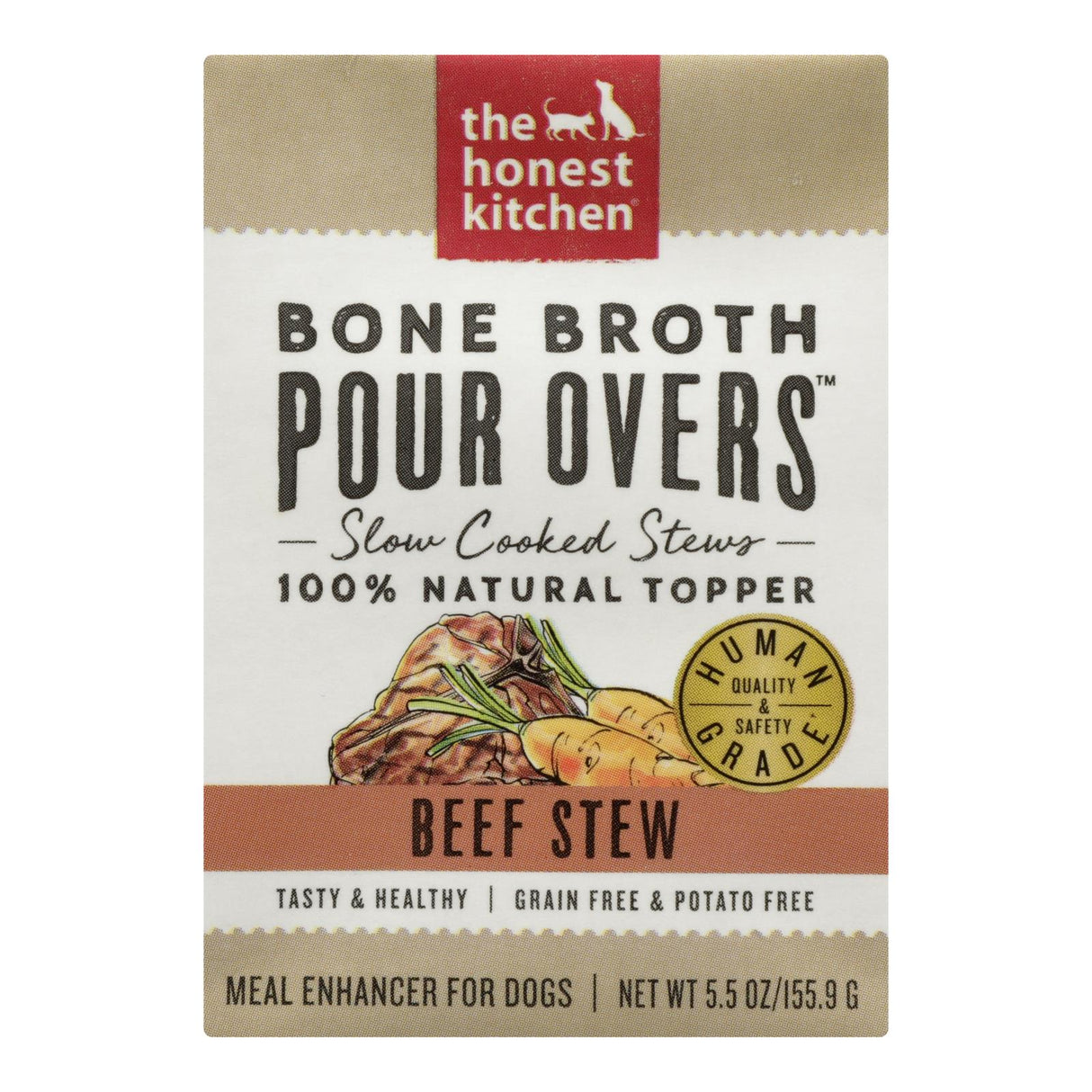 The Honest Kitchen Dog Food Porridge Over Beef Stew, 5.5 Oz - Case of 12 - Cozy Farm
