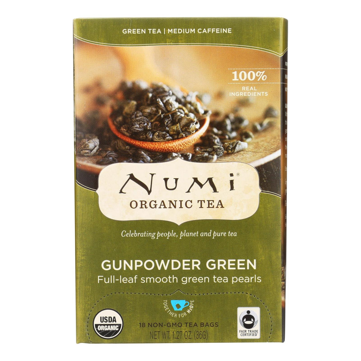 Numi Gunpowder Green Tea (Pack of 6 - 18 Tea Bags) - Cozy Farm
