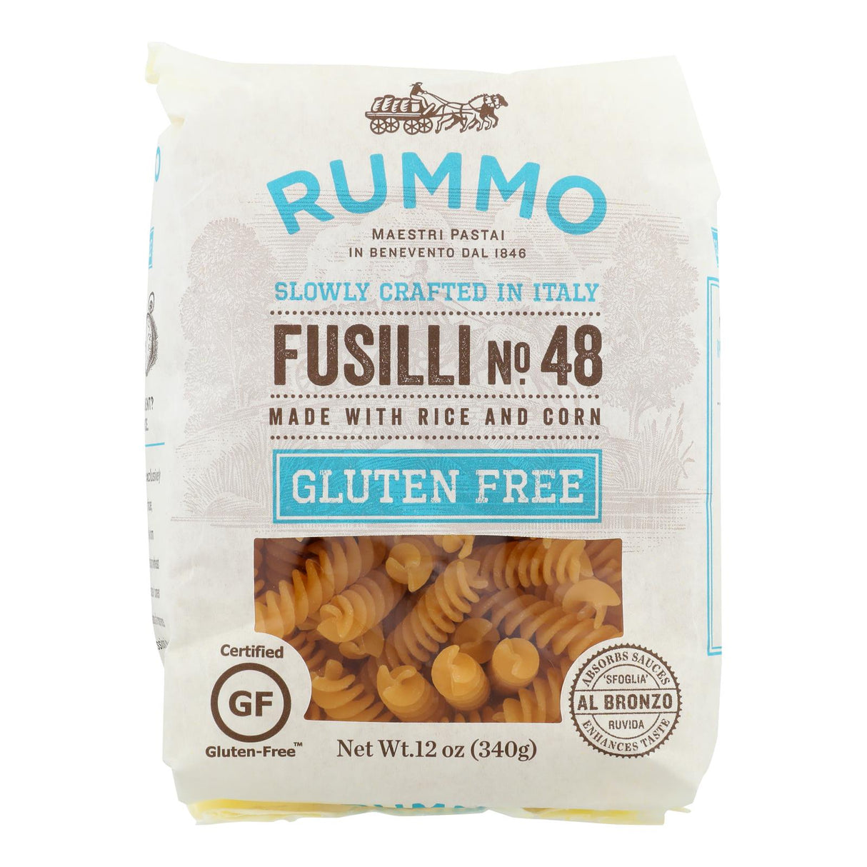 Rummo Gluten-Free Fusilli Pasta, 12-Ounce Boxes (Pack of 12) - Cozy Farm