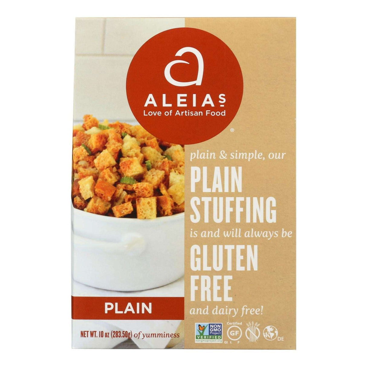Aleia's Gluten-Free Stuffing Mix Plain (Pack of 6 - 10 Oz.) - Cozy Farm