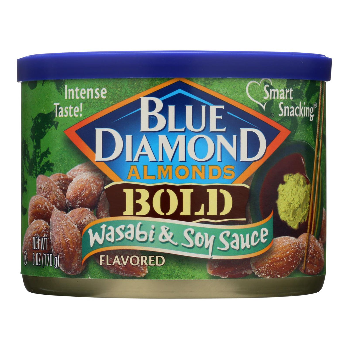 Blue Diamond Bold Wasabi & Soy Seasoned Almonds (12-Pack, 6 Ounce Bags) - Cozy Farm