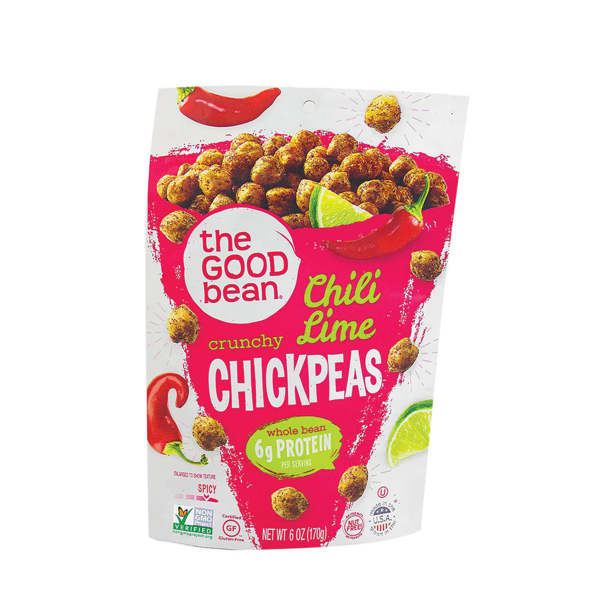 Good Bean Crispy Crunchy Chickpea Snacks, Smoky Chili and Lime, 6 Oz. (Pack of 6) - Cozy Farm