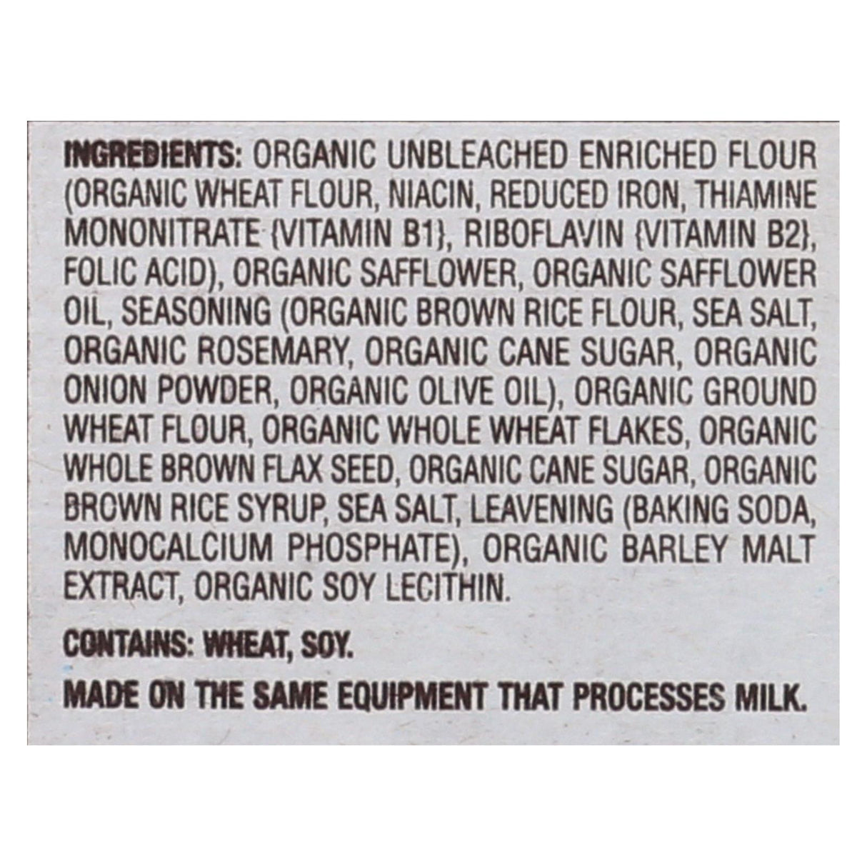 Back to Nature Rosemary & Olive Oil Stoneground Wheat Crackers - 6 Oz. - Cozy Farm