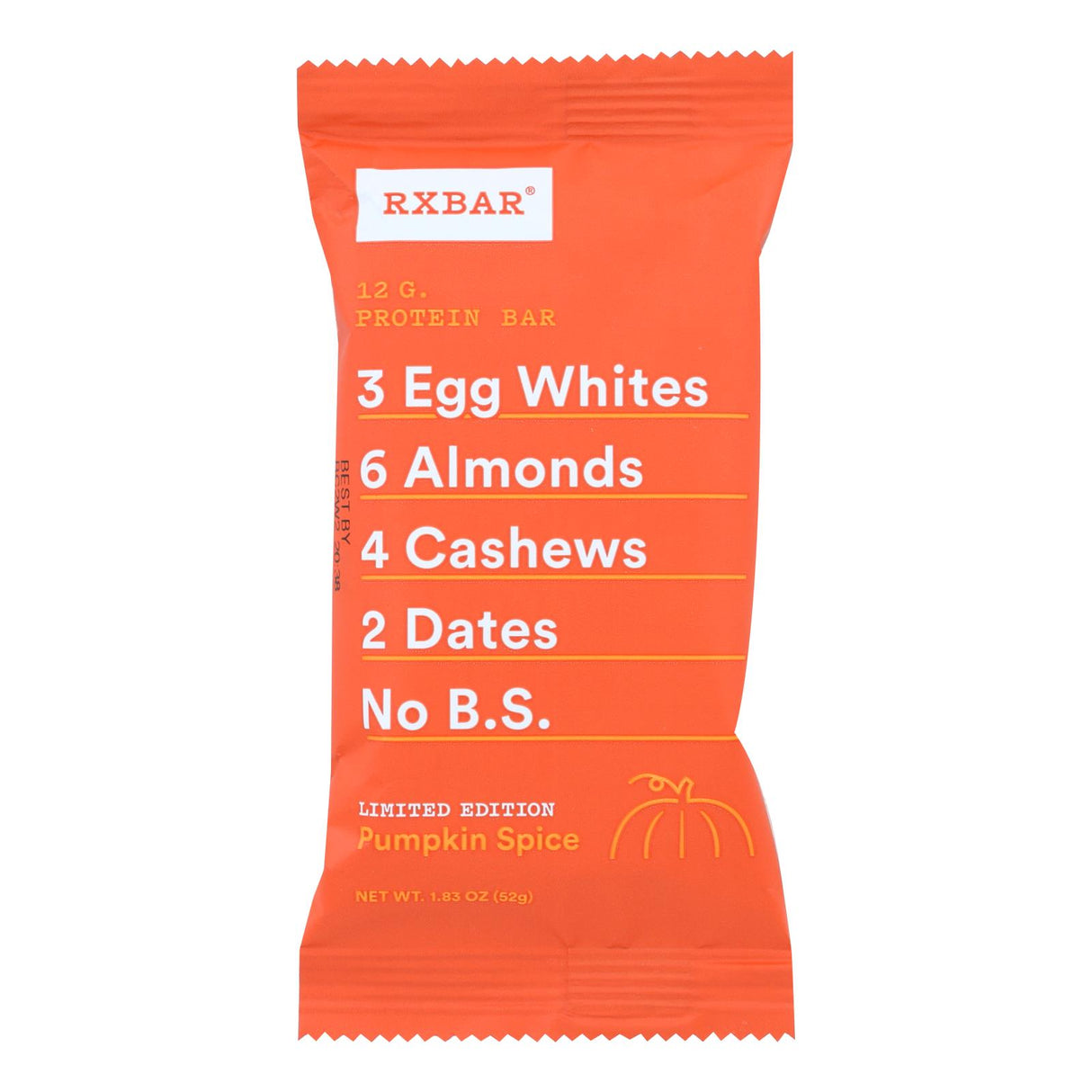 RXBAR Pumpkin Spice Protein Bar (Pack of 12 - 1.83 Oz.) - Cozy Farm