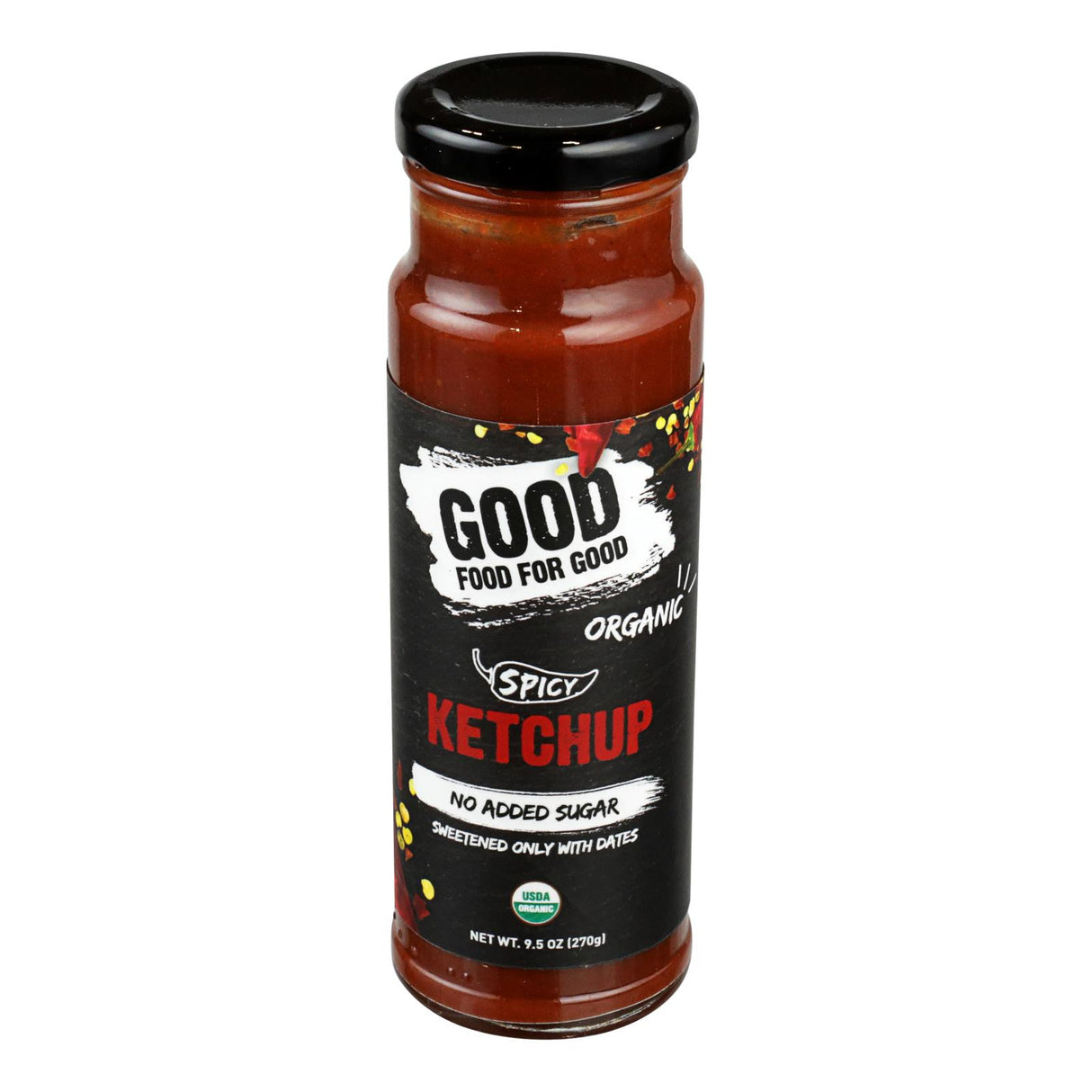 Good Food For Good Ketchup, Spicy, 9.5 Oz (Pack of 6) - Cozy Farm