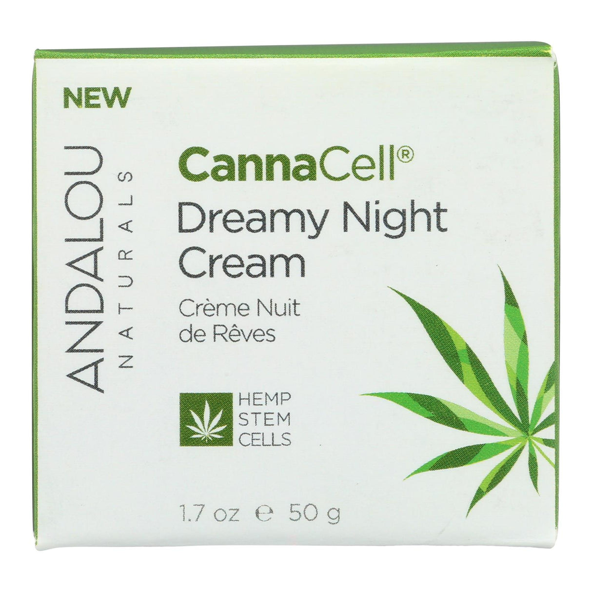 Andalou Naturals Cannacell Dreamy Night Cream for Rejuvenated Skin, 1.7 Oz. - Cozy Farm