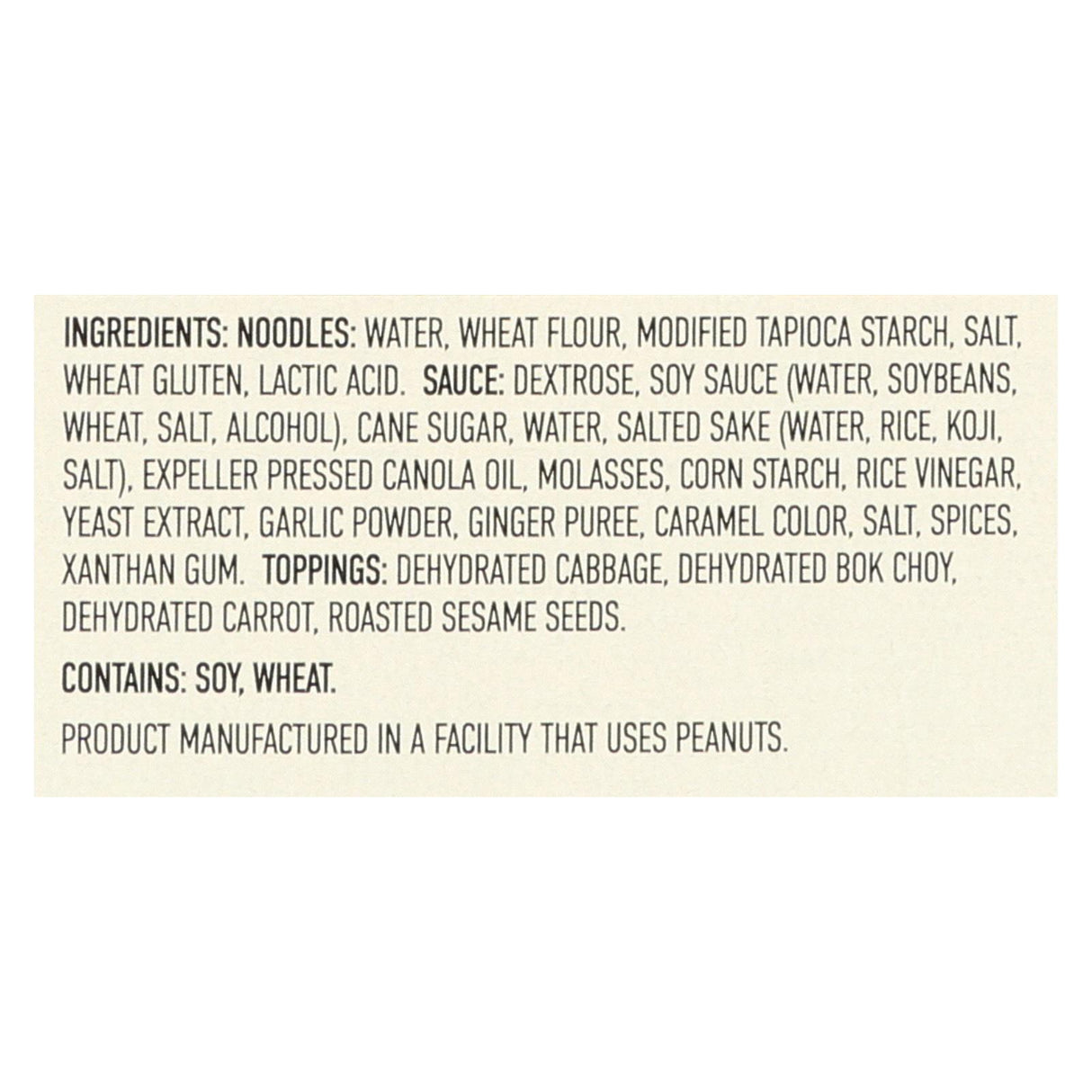 Annie Chun's Teriyaki Noodle Bowl - Case of 6 - 7.8 oz. Bowl - Cozy Farm