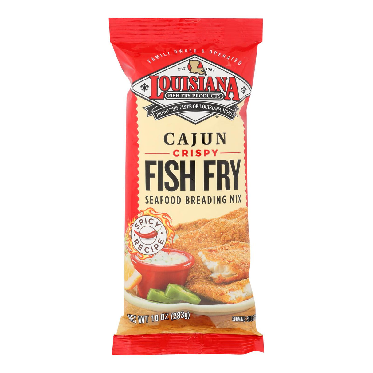 La Fish Fry Cajun Fish Fry Seasoning - 10 Oz, Pack of 12 - Cozy Farm