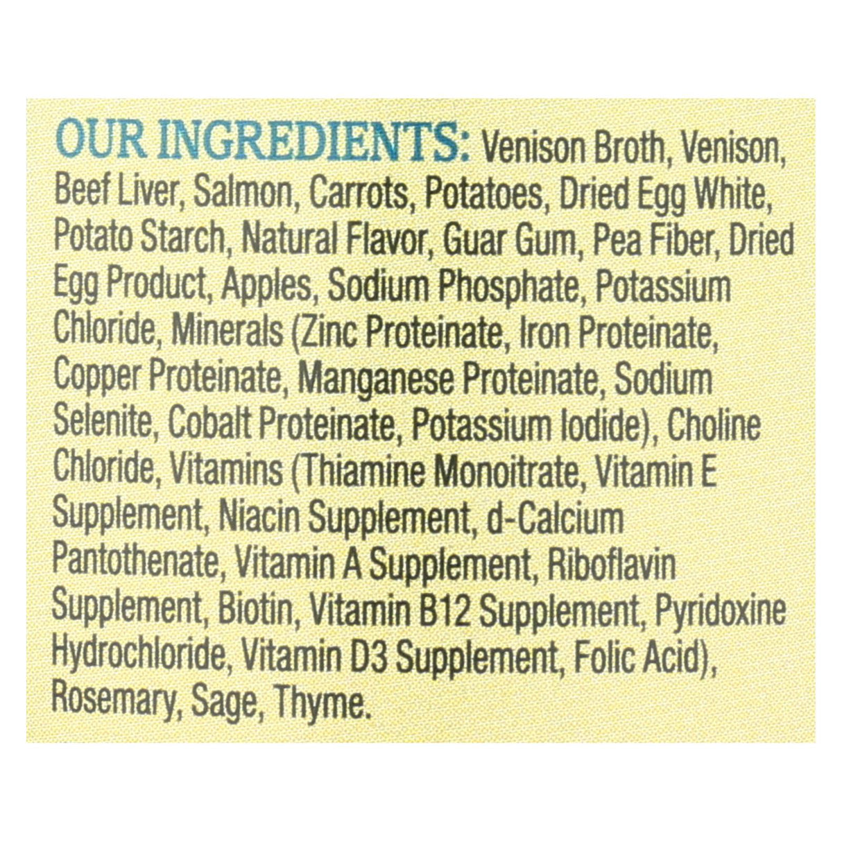 Wellness Pet Products Dog Food - Venison and Salmon with Potatoes and Carrots (Pack of 12) - 12.5 oz. - Cozy Farm