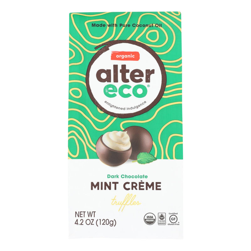 Alter Eco Americas Mint Creme Dark Chocolate Truffles, 4.2 Oz. (Pack of 8) - Cozy Farm 