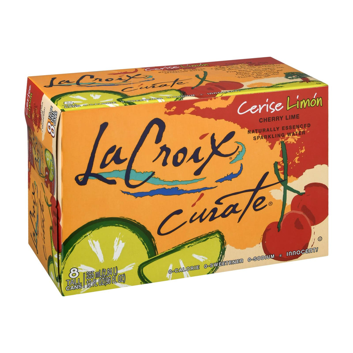 Lacroix Sparkling Lime Water - Case of 3 - 12 Fl Oz Each - Cozy Farm