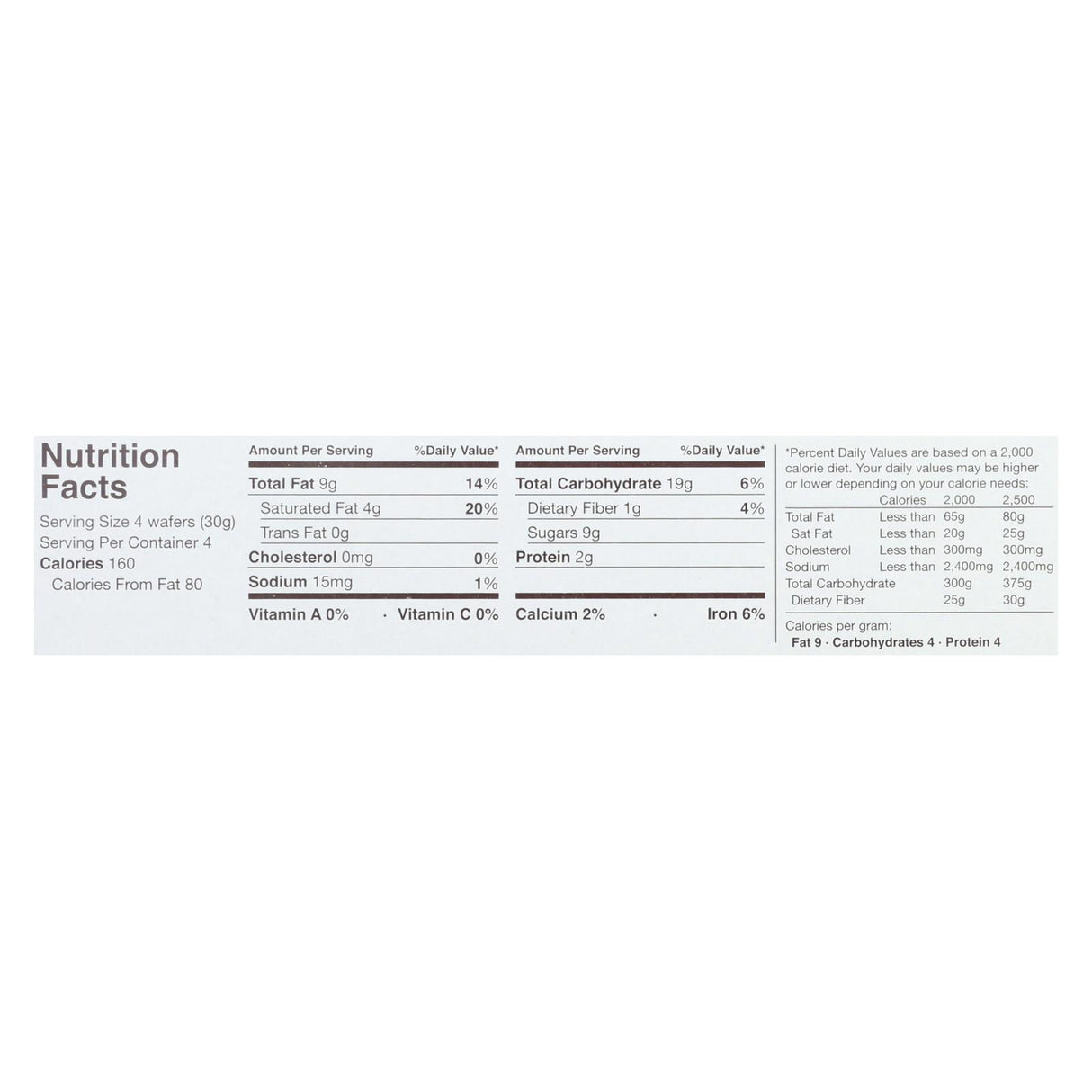 Schar Cocoa Wafers, Gluten-Free, 12 Wafers (4.4 Oz.) - Cozy Farm