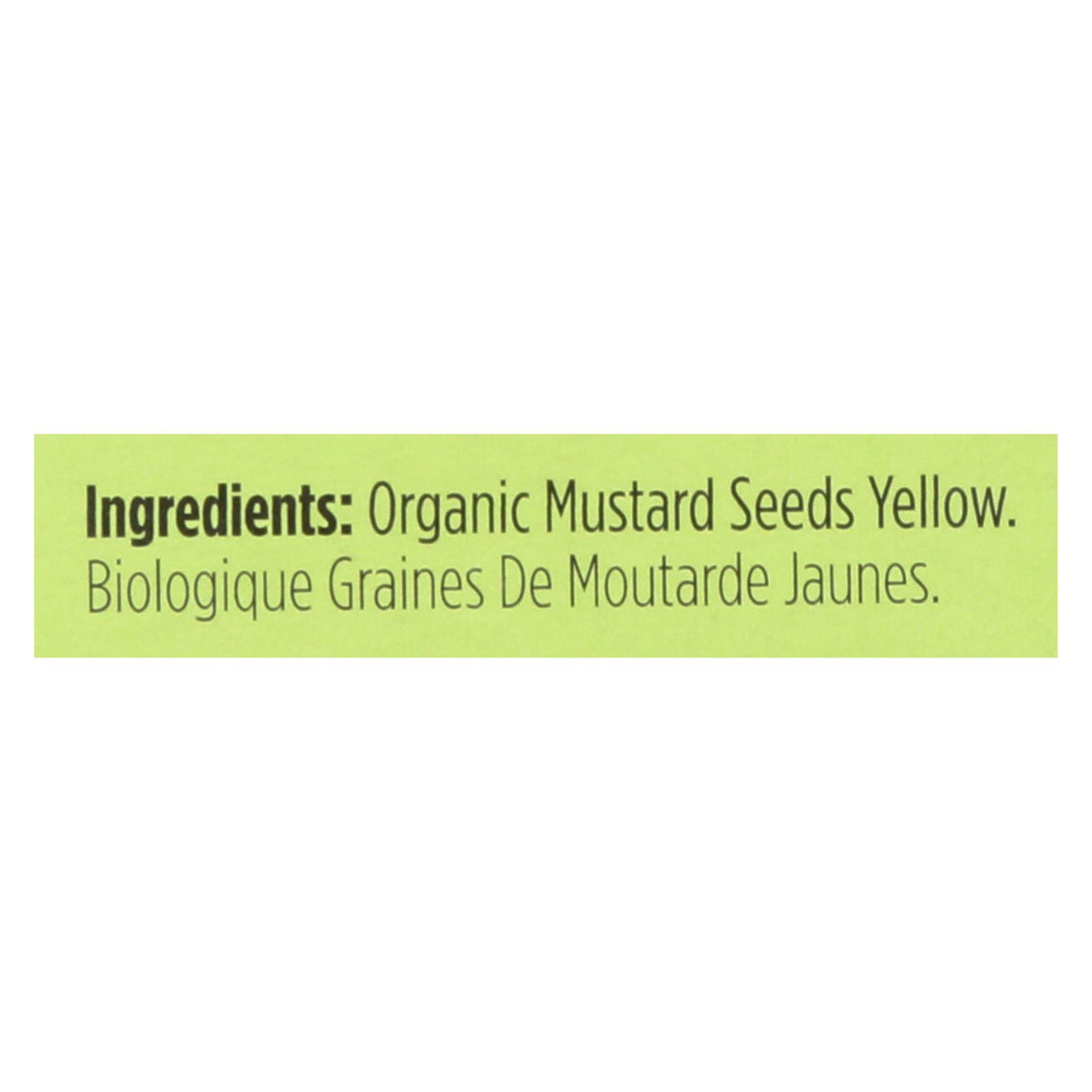 Spicely Organics Organic Yellow Mustard Seeds - 0.45 Oz. - Cozy Farm