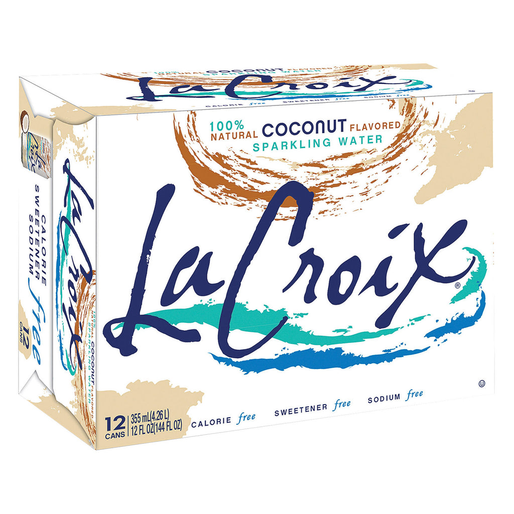 Lacroix Sparkling Water Coconut - Case of 2 - 12 Fl Oz. - Cozy Farm 